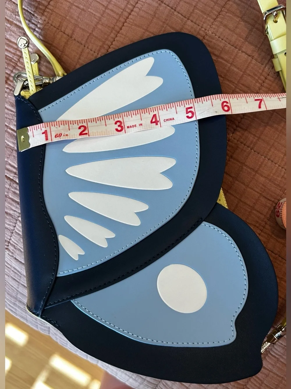 KATE SPADE NEW YORK BONNIE BUTTERFLY CROSSBODY IN BLUE MULTI.